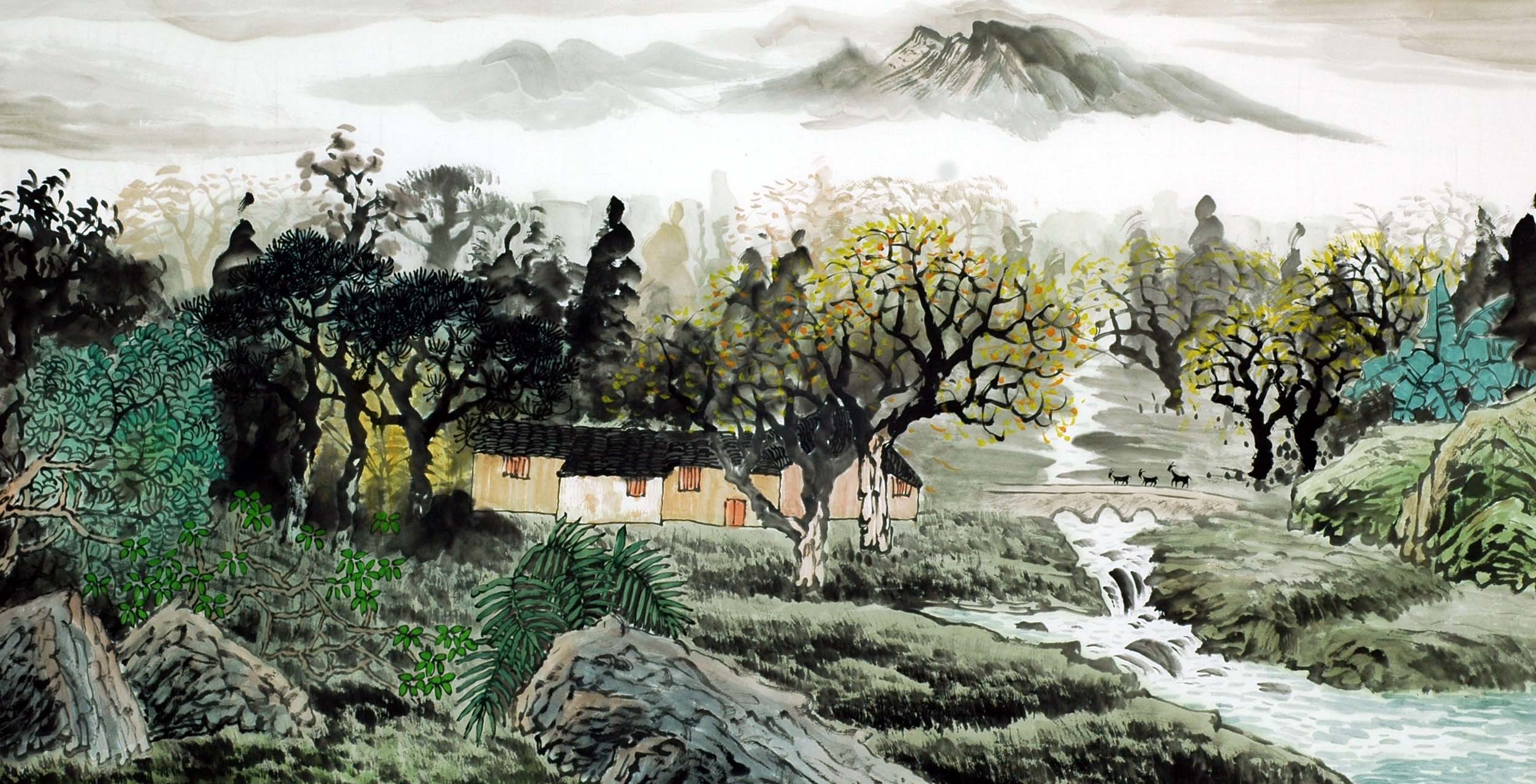 Chinese Landscape Painting - CNAG009759