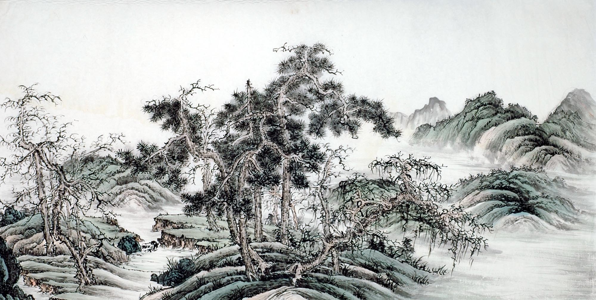 Chinese Landscape Painting - CNAG009794