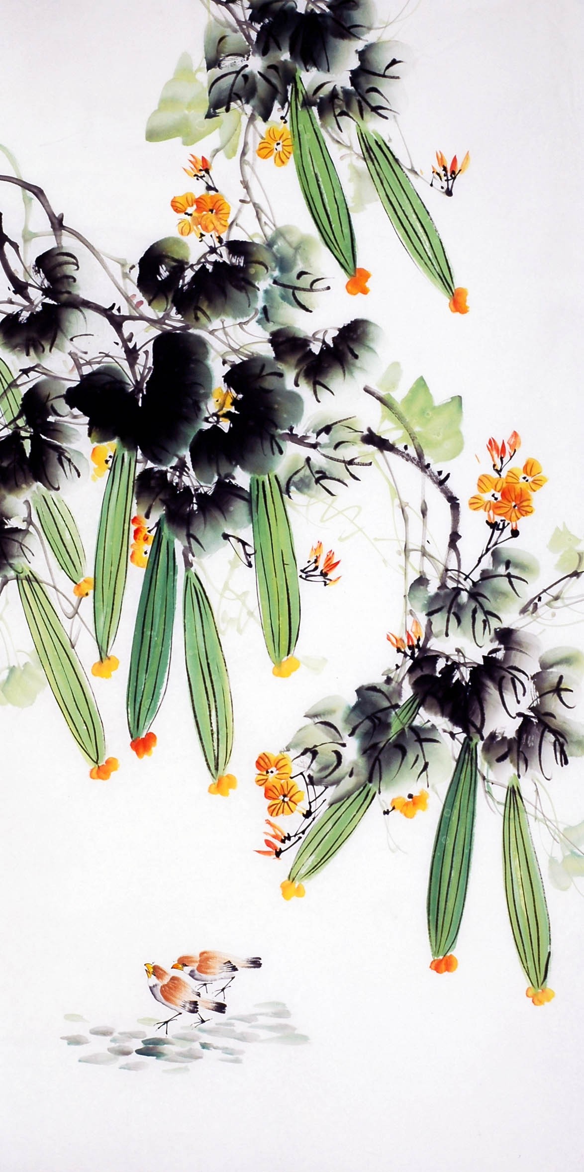 Chinese Flowers&Trees Painting - CNAG009902