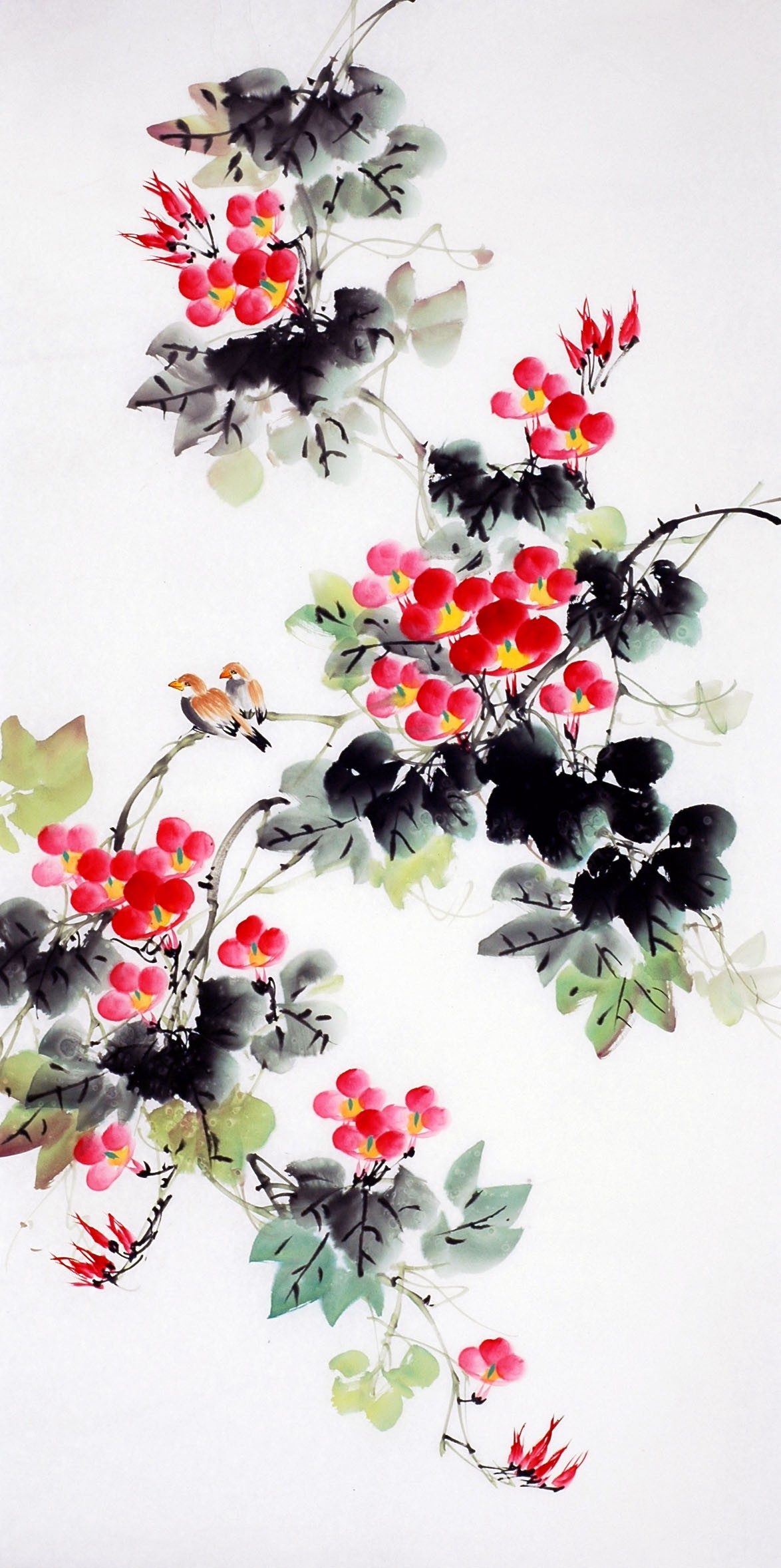 Chinese Flowers&Trees Painting - CNAG009908
