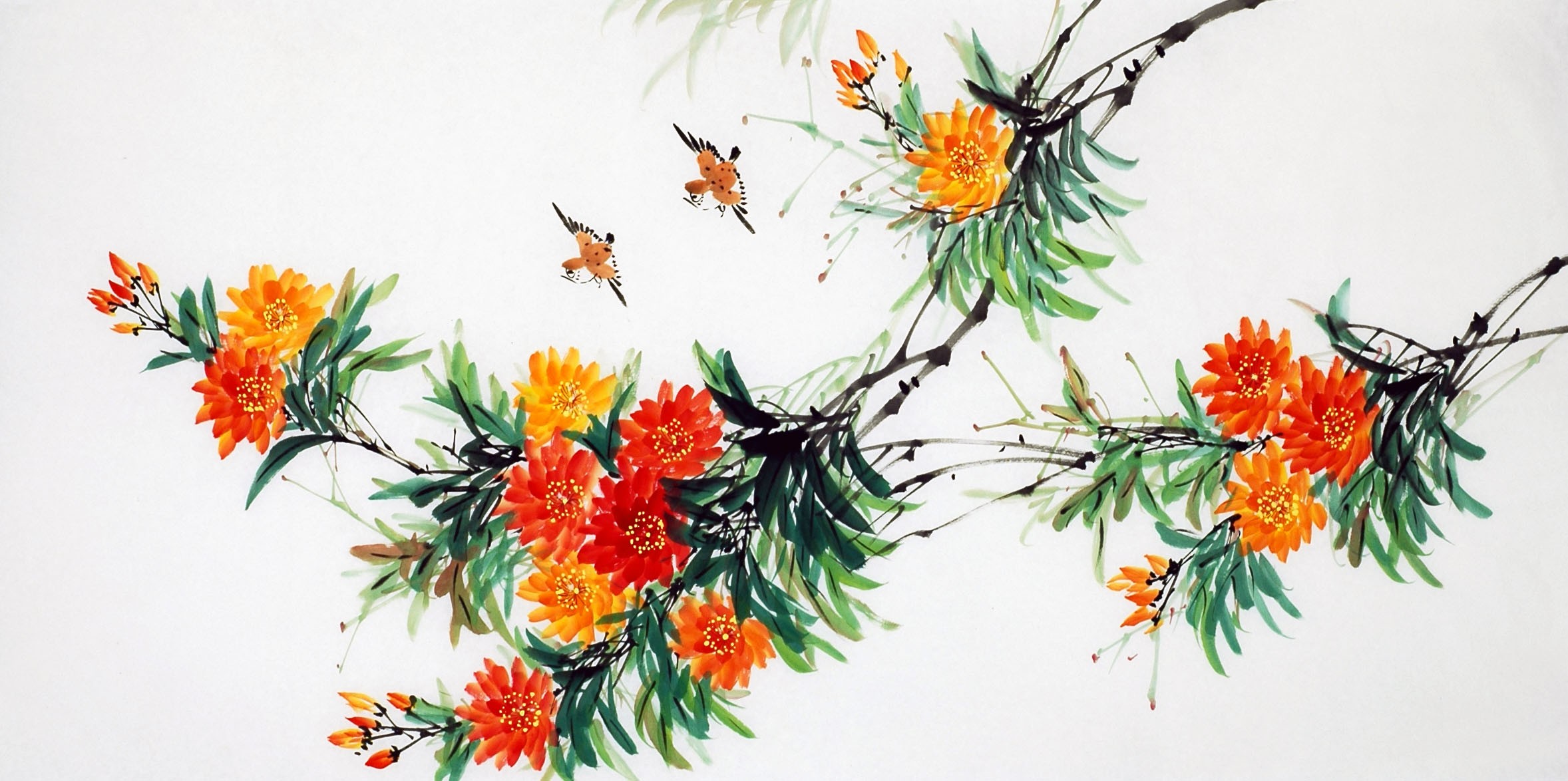 Chinese Flowers&Trees Painting - CNAG009911