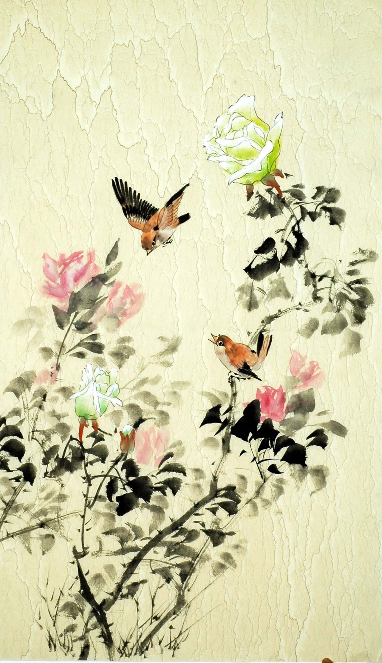 Chinese Flowers&Trees Painting - CNAG009944