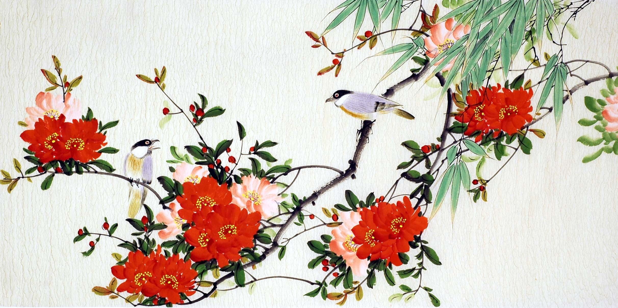 Chinese Flowers&Trees Painting - CNAG009952