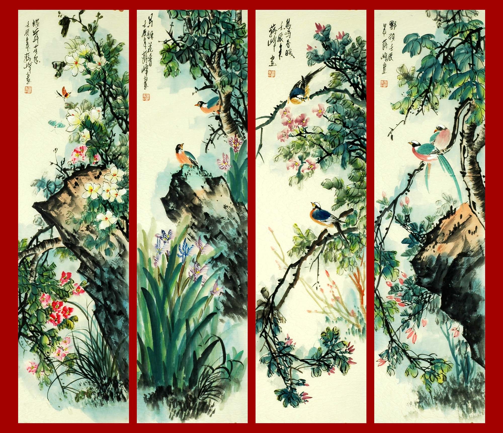 Chinese Flowers&Trees Painting - CNAG009970