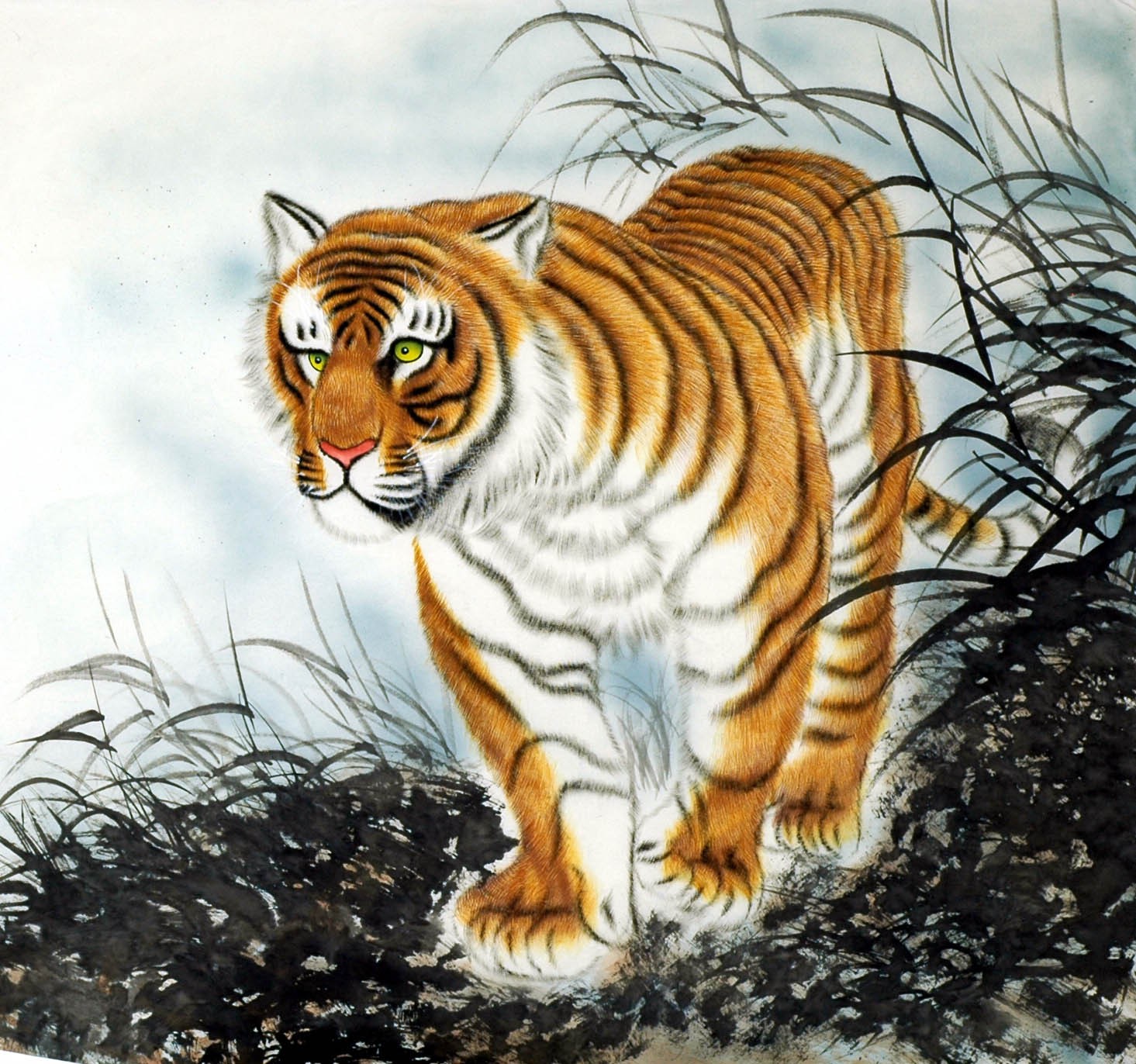 Chinese Tiger Painting - CNAG010006