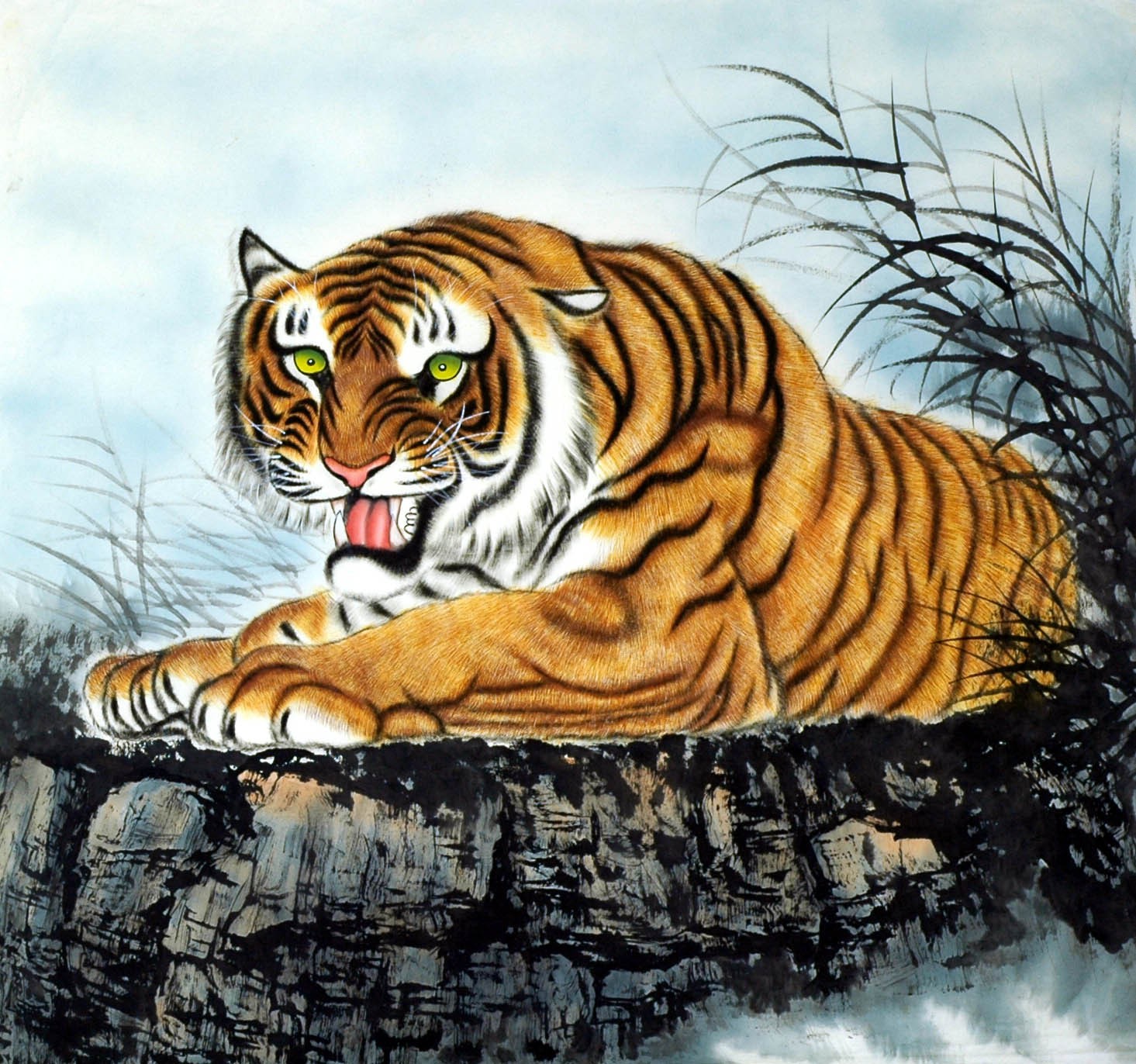 Chinese Tiger Painting - CNAG010007