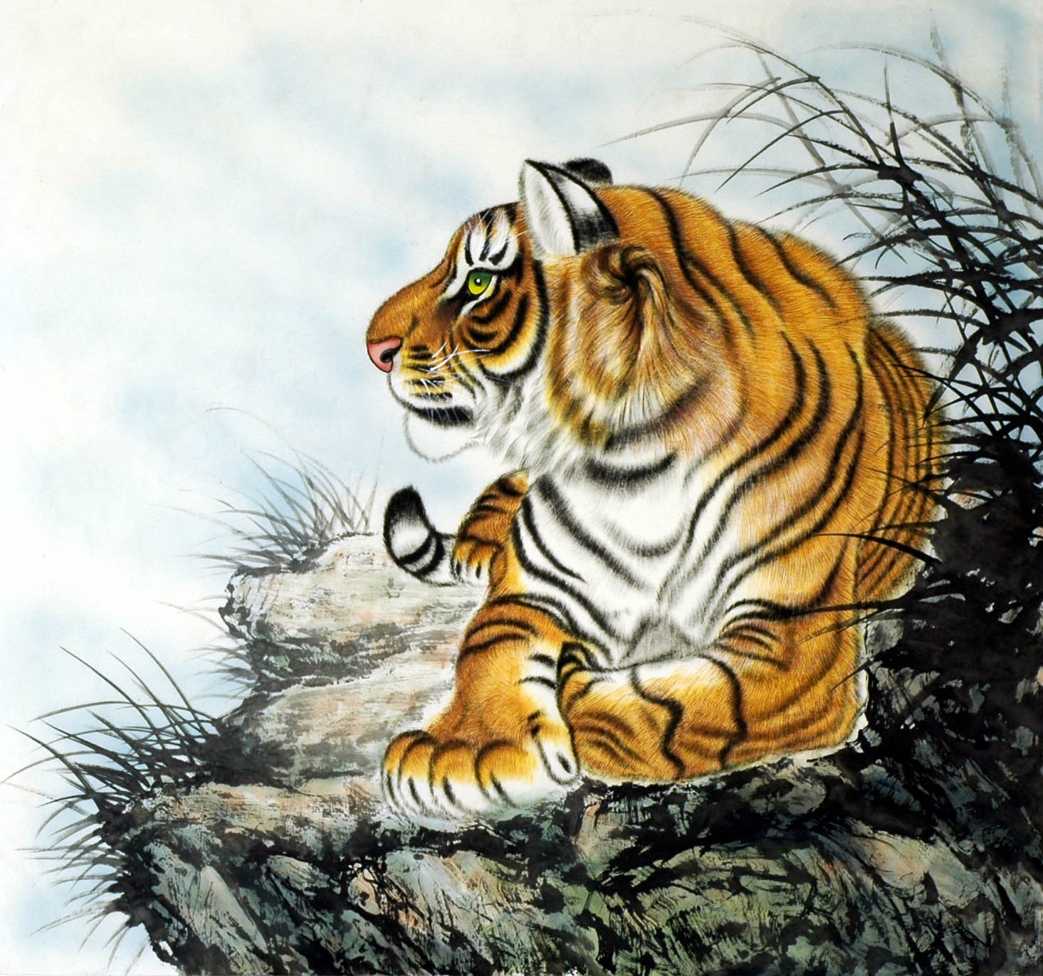 Chinese Tiger Painting - CNAG010010