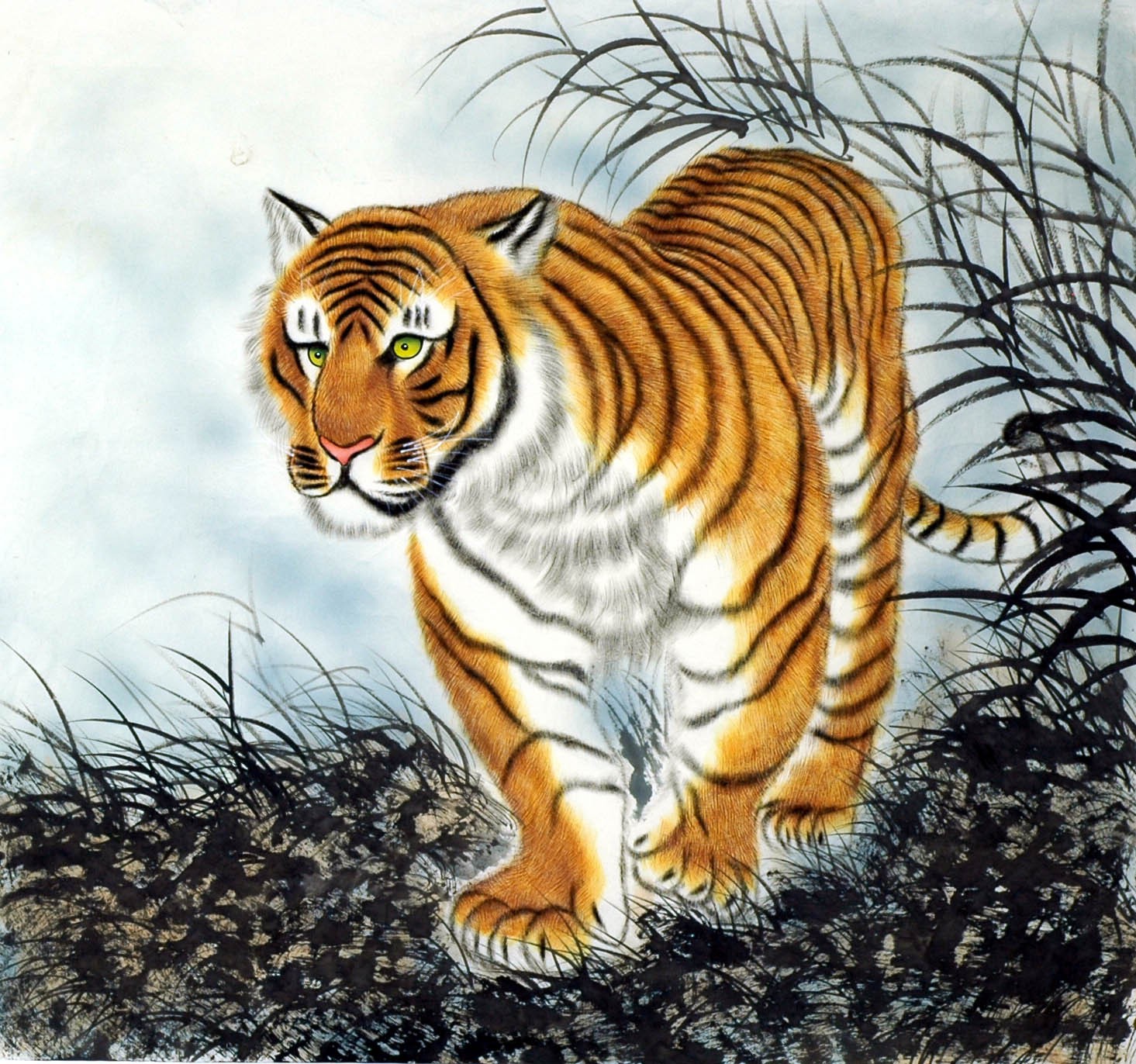 Chinese Tiger Painting - CNAG010012