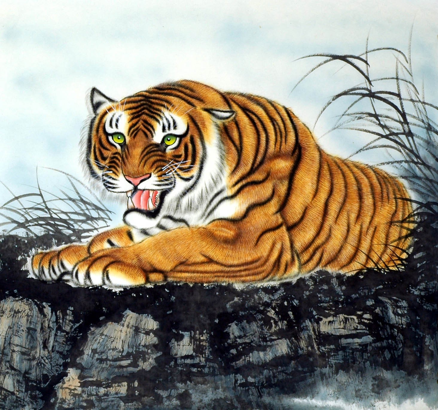 Chinese Tiger Painting - CNAG010013