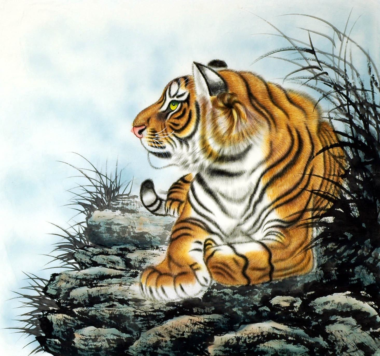 Chinese Tiger Painting - CNAG010014