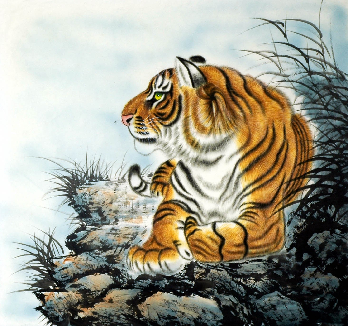 Chinese Tiger Painting - CNAG010015