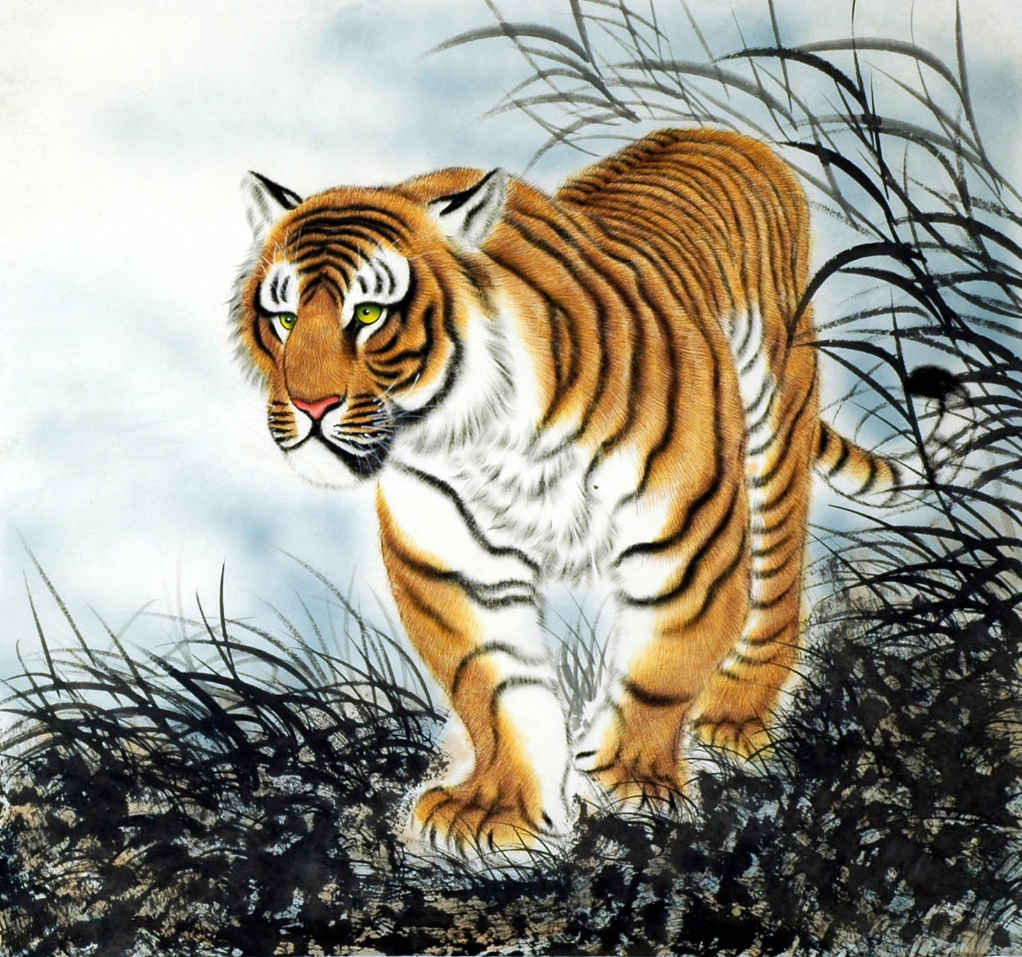 Chinese Tiger Painting - CNAG010016