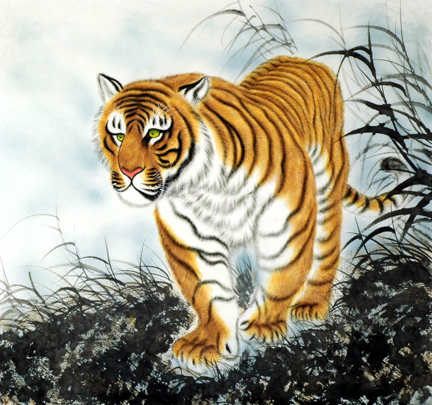 Chinese Tiger Painting - CNAG010017
