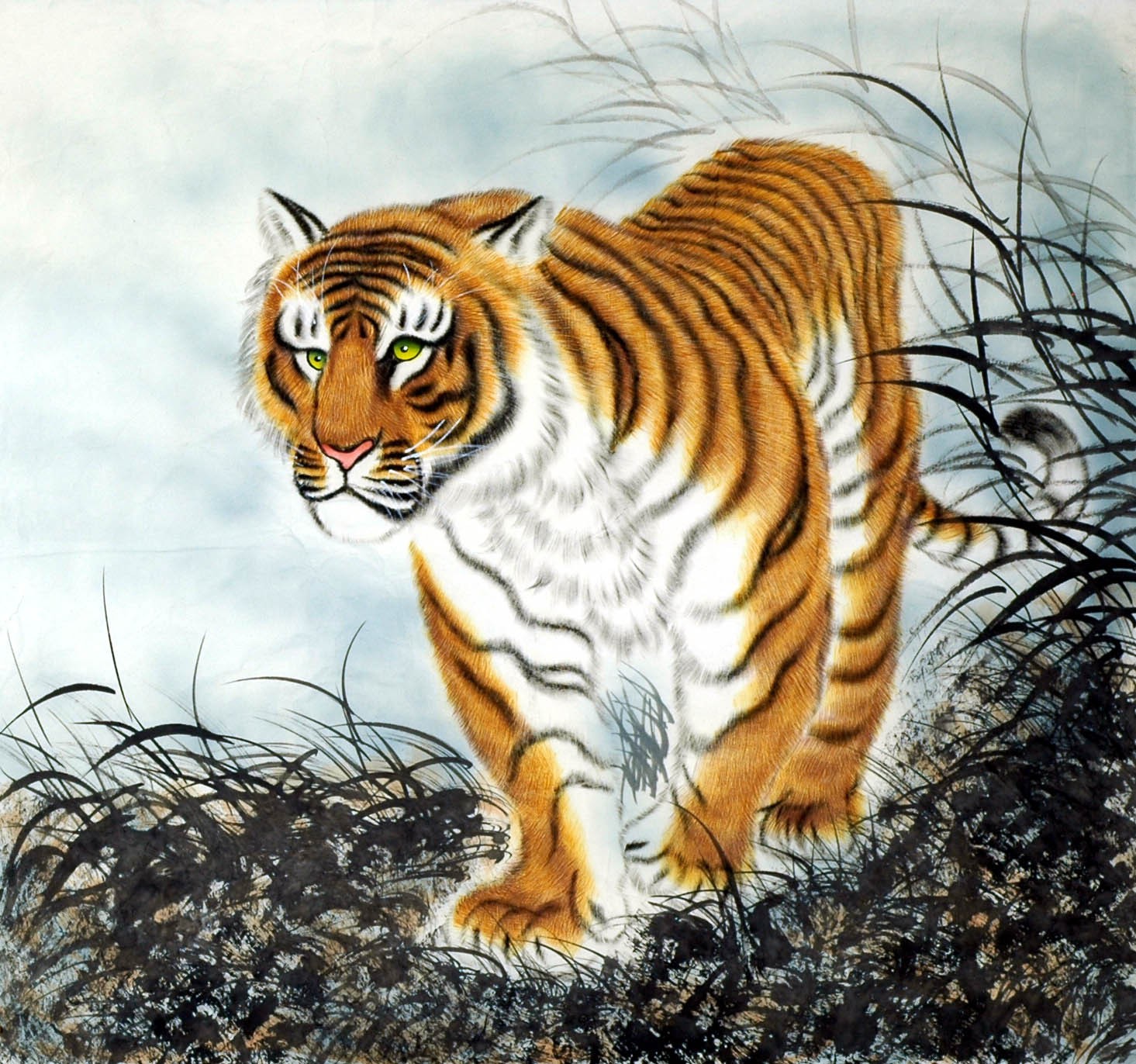 Chinese Tiger Painting - CNAG010018