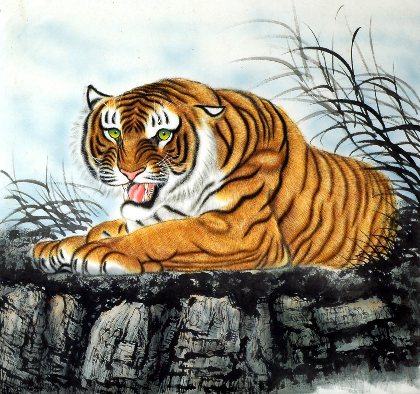 Chinese Tiger Painting - CNAG010019