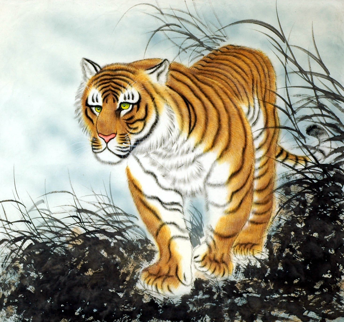 Chinese Tiger Painting - CNAG010020