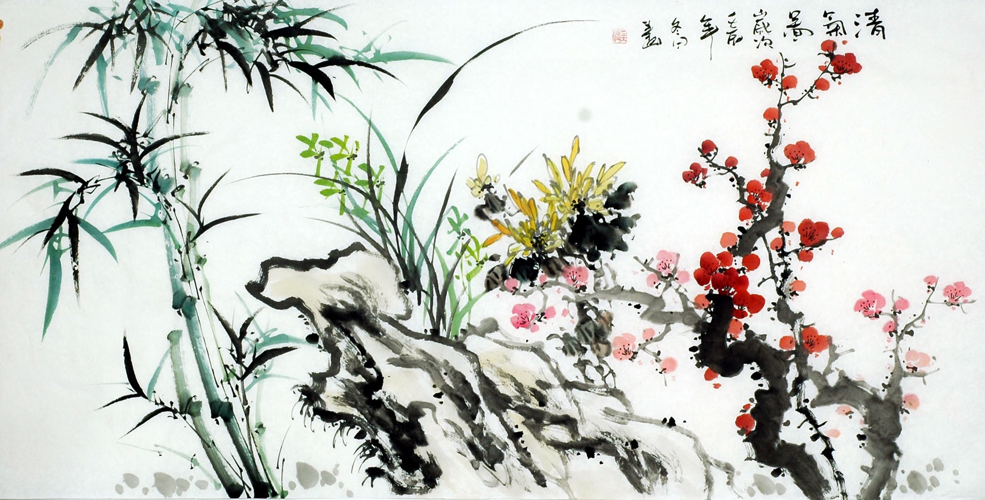 Chinese Bamboo Painting - CNAG010048