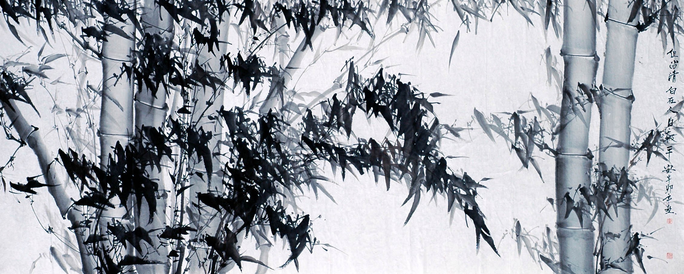 Chinese Ink Bamboo Painting - CNAG010078
