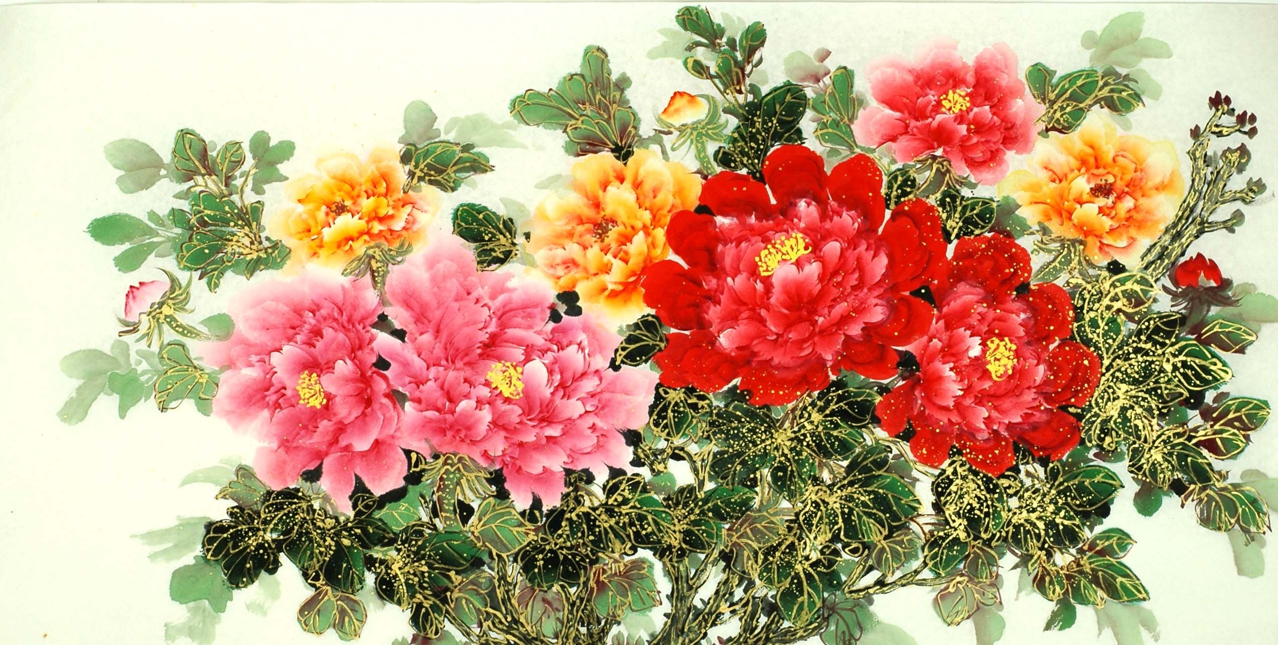 Chinese Peony Painting - CNAG010085