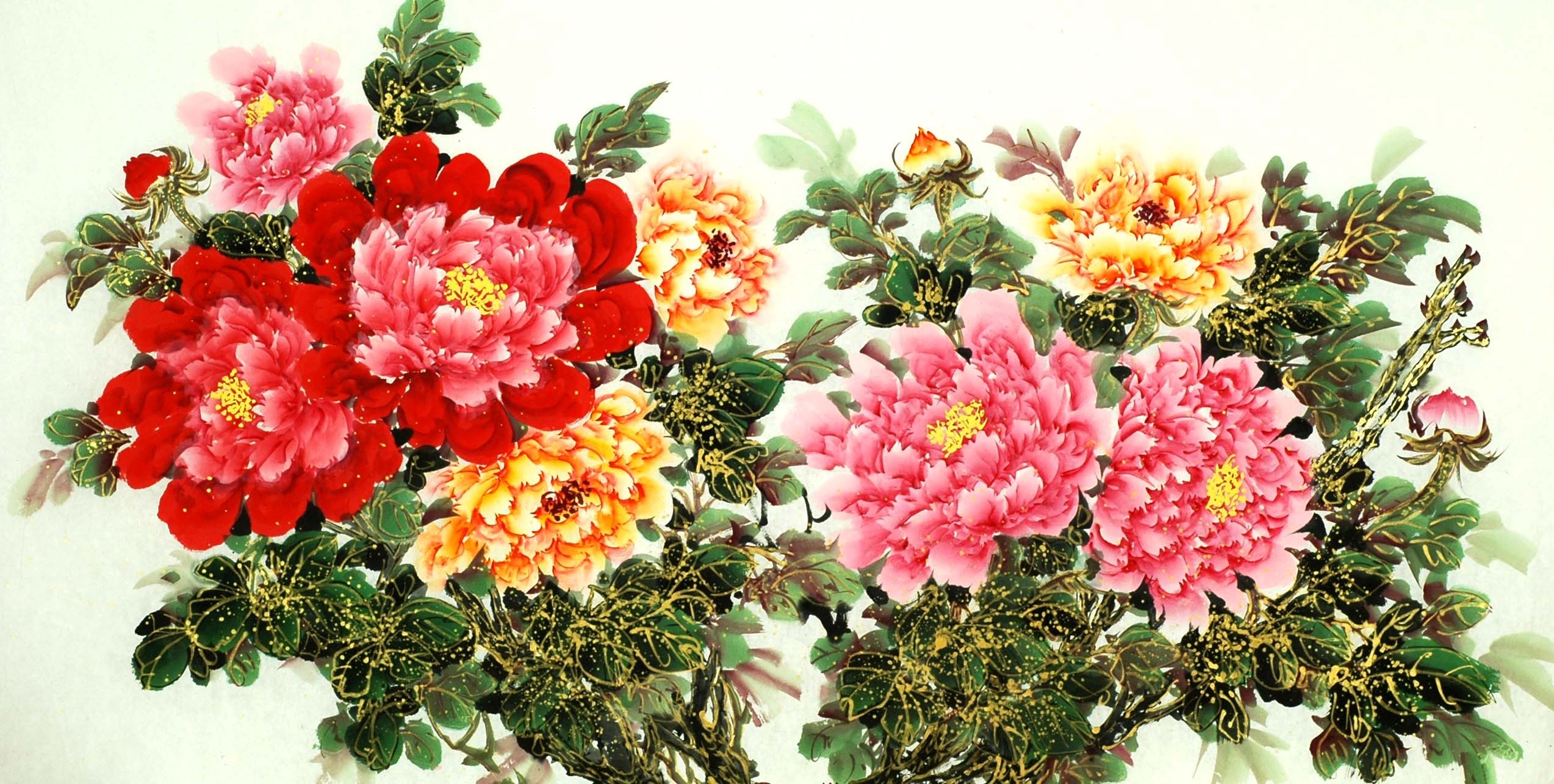 Chinese Peony Painting - CNAG010088